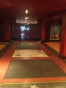The "Crush Room" with musical score on the floor.