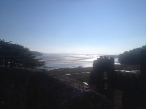 sunny view from laugharne castle