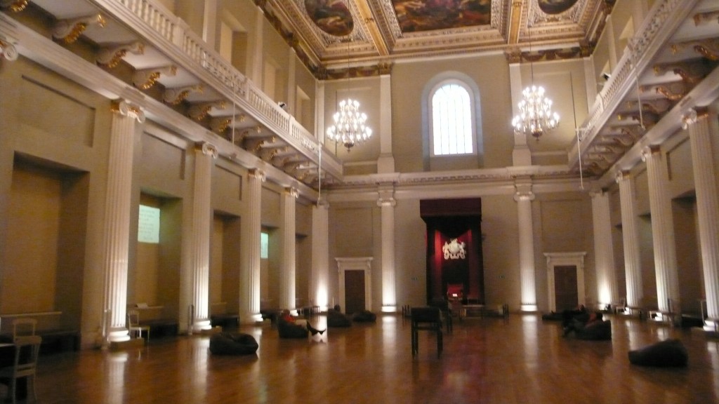 Inside the Banqueting House, Whitehall. Ceiling by Rubens.